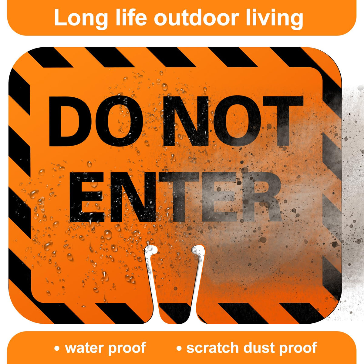 Copkim 6 Pcs Plastic Signs Bulk, 10.4" x 12.6", Do Not Enter