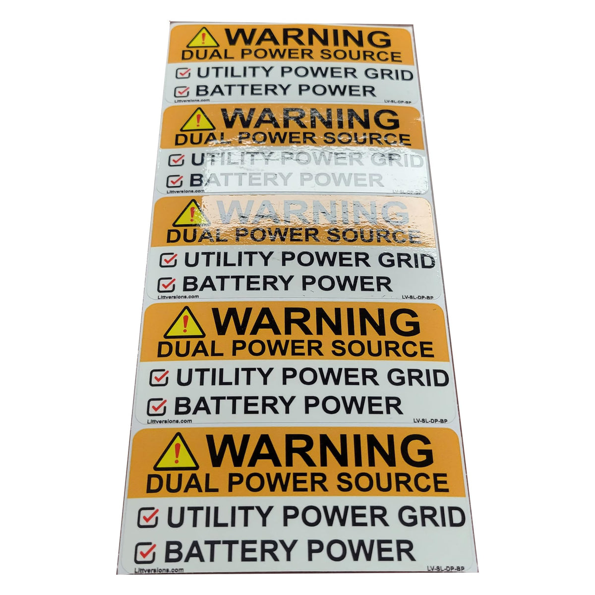 10 Pack 4"x 2" Solar NEC Complaint Warning Dual Source Utility Power Grid Battery Power Inverter Laminated Labels Sign Sticker Notice 10 Pack
