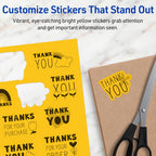 Avery® Printable Sticker Paper, 8-1/2" x 11", Full-Sheet Labels, Bright Yellow Labels, Laser/Inkjet Printable, 40 Total, Great for Packaging and Stickers 40 labels