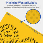 Avery® Printable Round Labels, Sure Feed® Technology, 3-1/2" Diameter, Bright Yellow Labels, Print-to-The-Edge, Laser/Inkjet Printable, 80 Total, Great for Packaging and Candles 80 labels