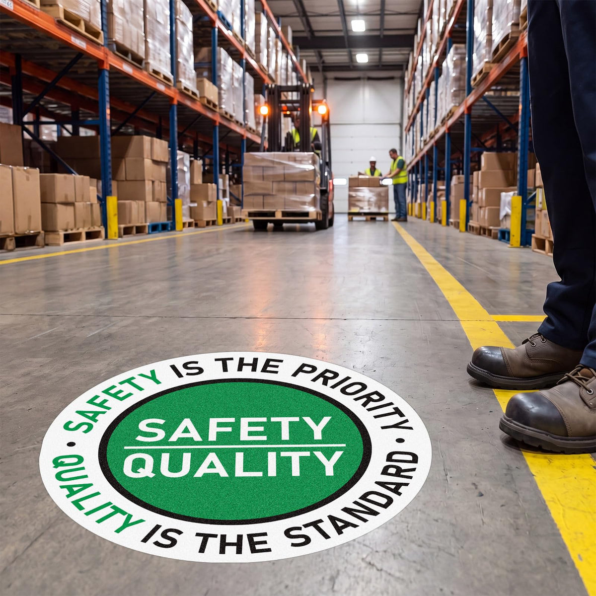 3 Set Safety Is The Priority Quality Is The Standard Floor Decal