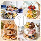 uxcell 1Set Cake Stand Hardware Kit 3 Tier Cupcake Stand Fittings Silver