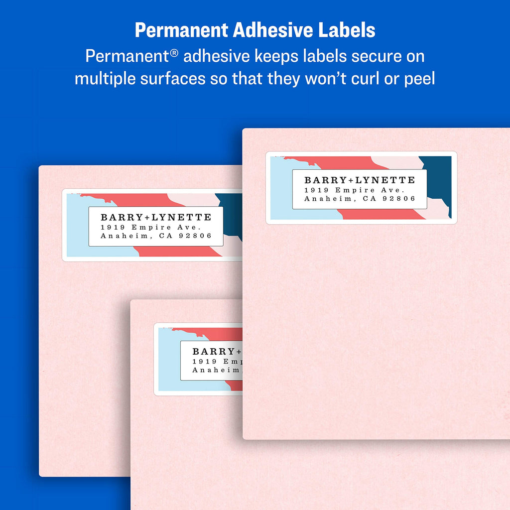 Avery Easy Peel Printable Address Labels and Return Address Labels (750 + 2000 Count) 750 labels Labels + 2000 Labels