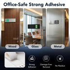 Office Door Sign with 6-Zone Sliding Design, 13 Interchangeable Status Options, Do Not Disturb, Please Knock, In A Meeting, Out Of Office, Back Soon, Custom Privacy Door Slider for Office, Meeting & Conference Room (Brushed Silver) - Patent Pending