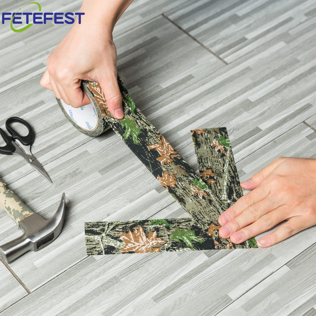 Camo Tape Camouflage Tape No Residue, Non-Reflective 2" by 30Yard with Various Camo Patents Maple Camo