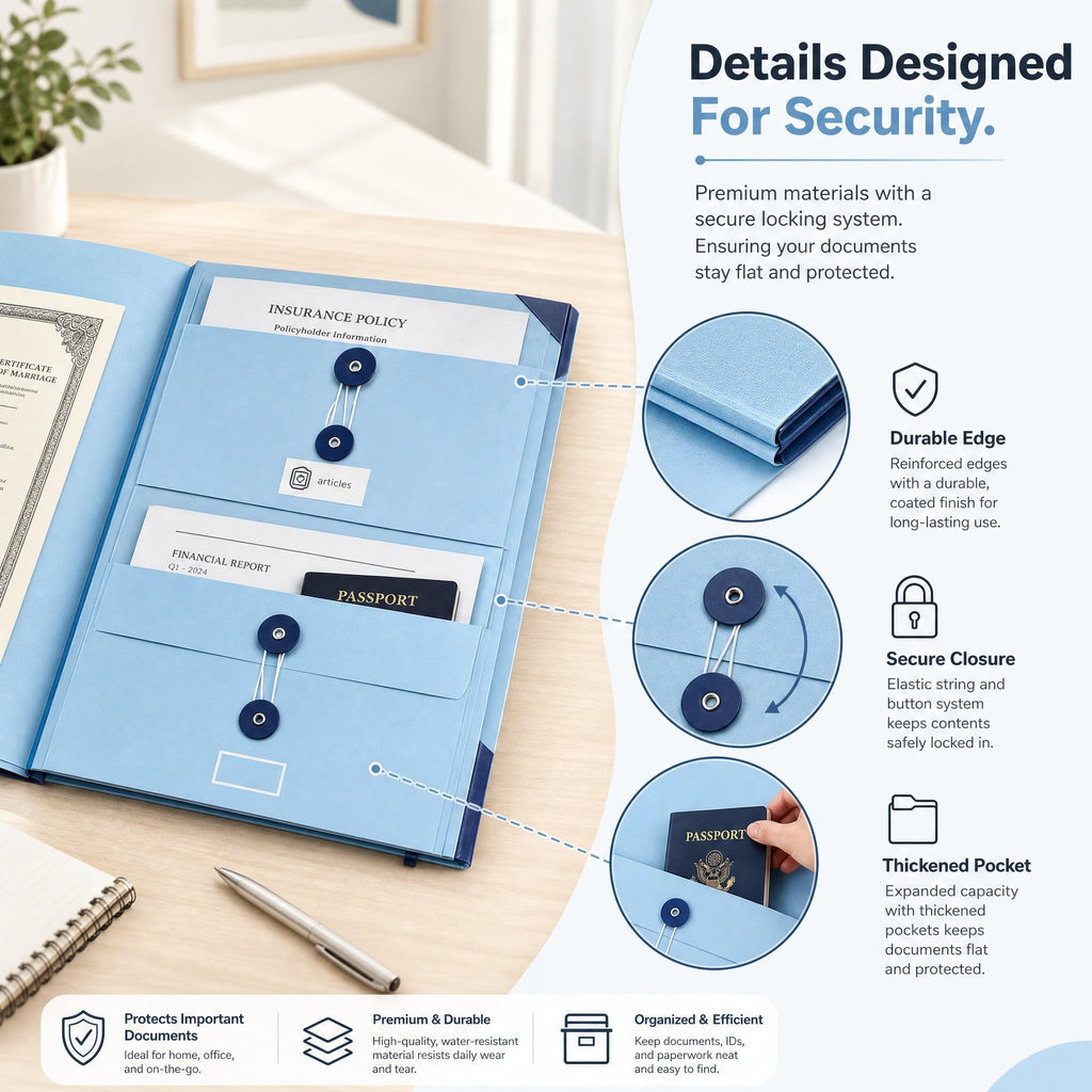 The Life Book Document Organizer with Pre Labels, Family Emergency Planner, End of Life Important Documents Binder, Portable Paper File Folio for Medical Legal Financial Household Paperwork
