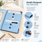 The Life Book Document Organizer with Pre Labels, Family Emergency Planner, End of Life Important Documents Binder, Portable Paper File Folio for Medical Legal Financial Household Paperwork