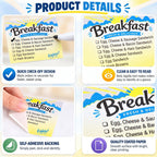 Dunzoom 1 Roll Breakfast Sandwich Check-Off Food Information Labels