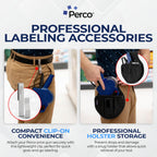 Perco Lite 1 Line Date Gun Kit for Retail Business – Includes 2 White Rolls, 4 Rolls of Best By Labels, Gun Clip & Ink Rollers – Pre-Loaded w Labels & Ink