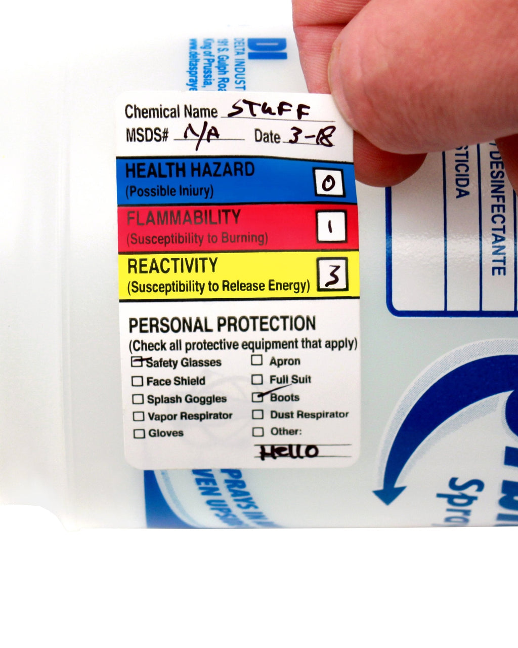 ChromaLabel industrial write-in labels, 1.50 x 2.50 inches, 250 stickers per roll, pack of 2, ideal for labeling tasks.