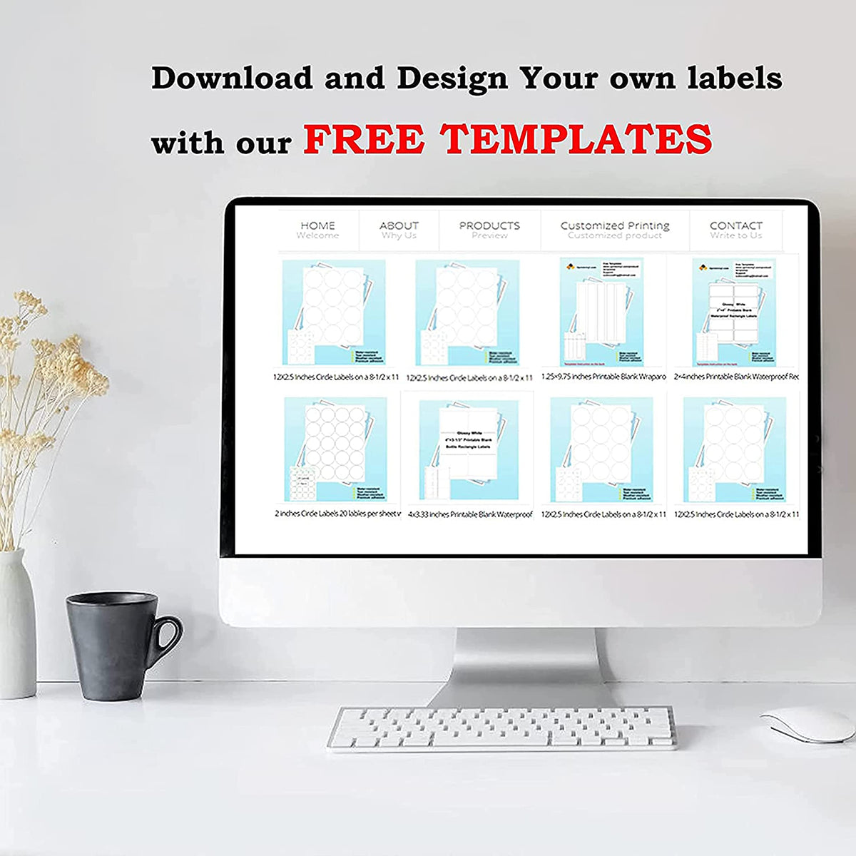 30-UP Shipping Labels 1" x 2-5/8" Address Stickers 20 Sheets 600 Pcs Printable Blank Labels Waterproof Matte White Stickers Vinyl Sticker Paper Dries Quickly for Inkjet Printer (Pack of 2) 30 up labels (Pack of 2)