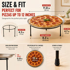 Pizza Stands for Party, 4 Riser Set with Pans and Servers & Cutter