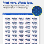 Avery® Durable White Rectangle Waterproof Labels, 1" x 1.5", Laser/Pigment-Based Inkjet Printer Compatible, 500 Printable Labels Total, Great for Branding, Packaging, and More 500 labels