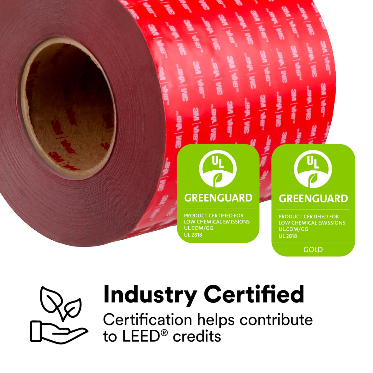 3M VHB Tape 4991, 2" Diameter in Circles, 5/Pack, Gray, Double-Sided, Permanent, High Strength, Long-Term Durability 2.0 Inches