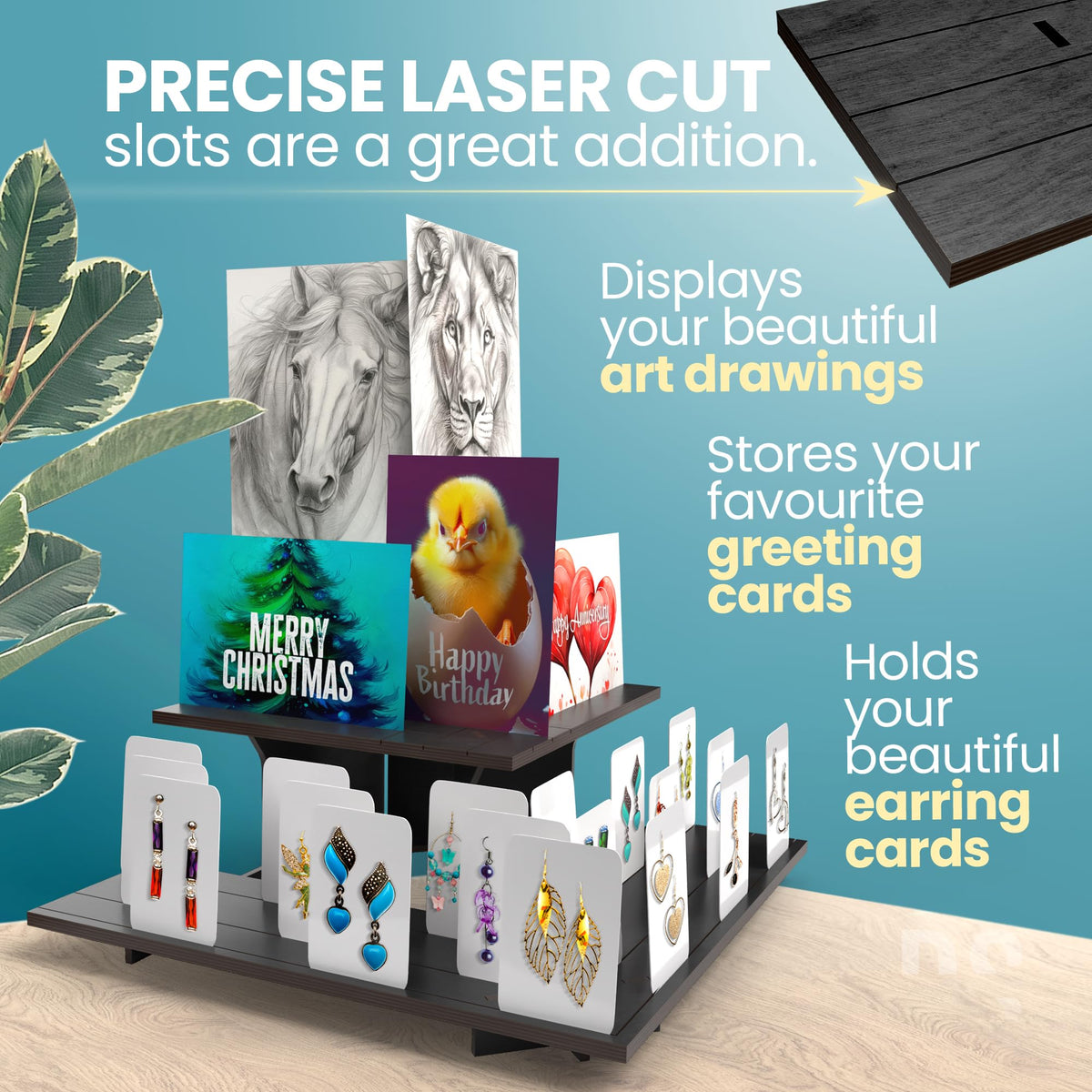 3-Tier Wooden Display Stand Bundle for Vendors, Craft Fairs, Markets, Retail