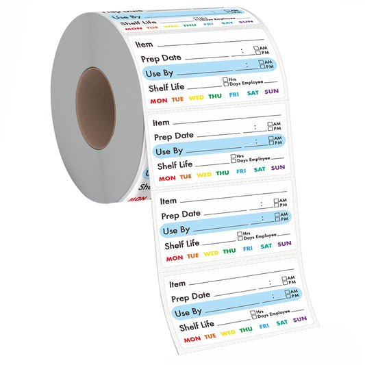 300 Removable Food Labels, Water/Oil/Tear Resistant Freezer Pantry Labels with Perforation Line No Residue Left for Food Containers Jars Kitchen Restaurant Storage Organization Style-b