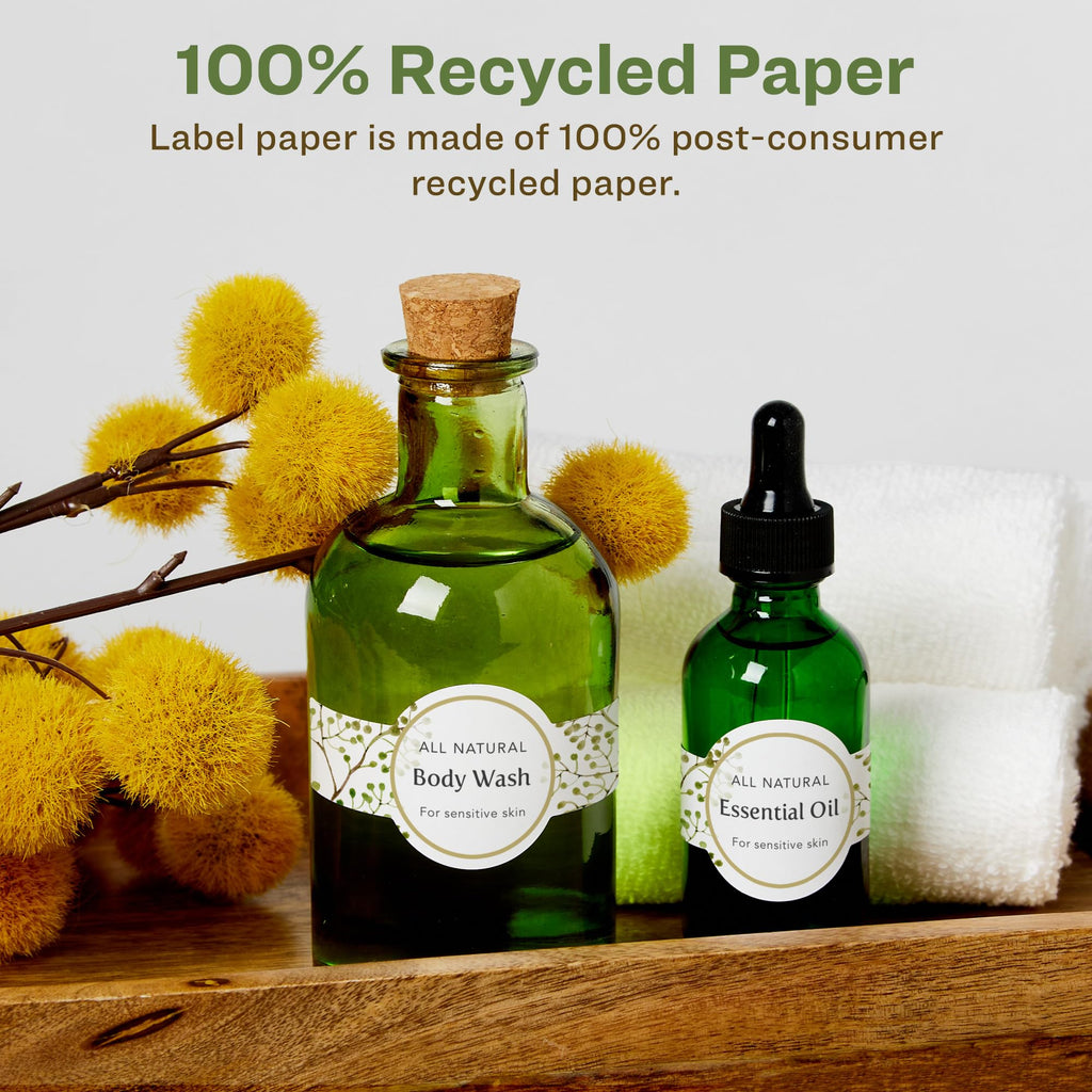 Avery EcoFriendly Recycled Wraparound Band Labels, 2-3/8" x 8", Cigar Band Labels, Matte White, Permanent Adhesive, Laser/Inkjet Printable, 75 Total 75 labels