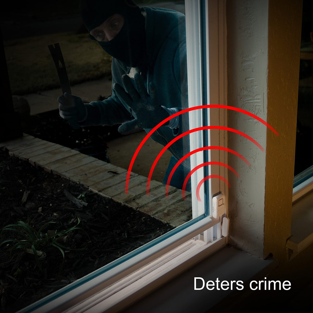 UltraPro Personal Security Window and Door Alarm, 12 Pack, DIY Protection, Burglar Alert, Wireless Chime/Alarm, Easy Installation, Home Security, Ideal for Home, Garage, Apartment, White, 45989