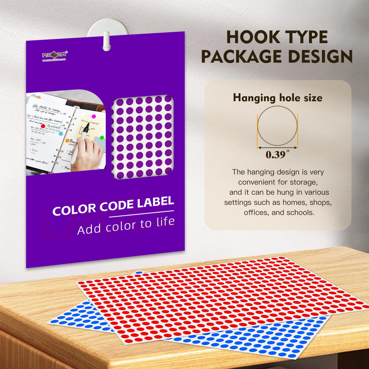 1/4" Round Color-Code Dot Sticker,Color Coding Circle Label (Multicolor) 16 Colors 0.25 X 0.25 inch