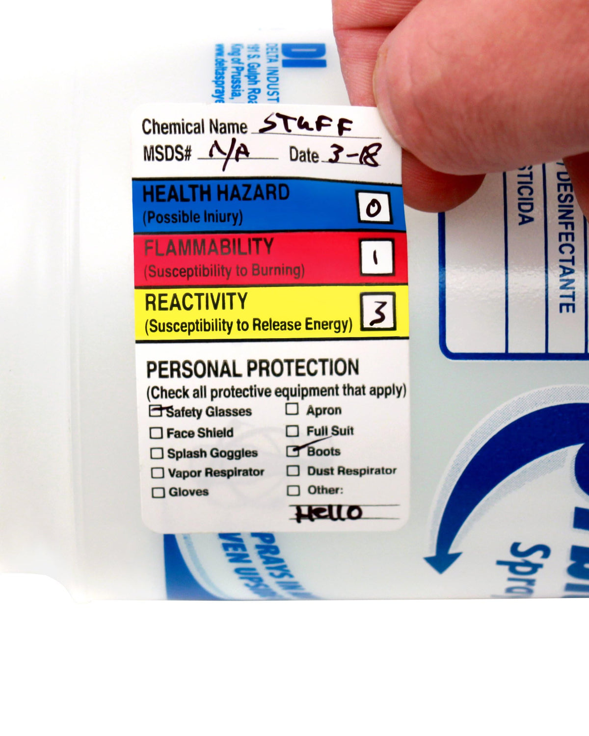 ChromaLabel 1.50 x 2.50 Inch HMIG Write-in Labels, 250 Sticker per Roll 1-1/2" x 2-1/2"