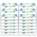 Mobiusea Creation Wedding Water Bottle Labels | Blue Floral Gold Foil | 50pcs Water Bottle Labels for Wedding, Bridal Shower, Birthday, Baby Shower and Party (Pack of 2) 1.97" x 8.27" (Pack of 2)