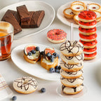 Dooiclear Donut Stand 6 Pack, Acrylic Bagel Stand, Clear Doughnut Holder