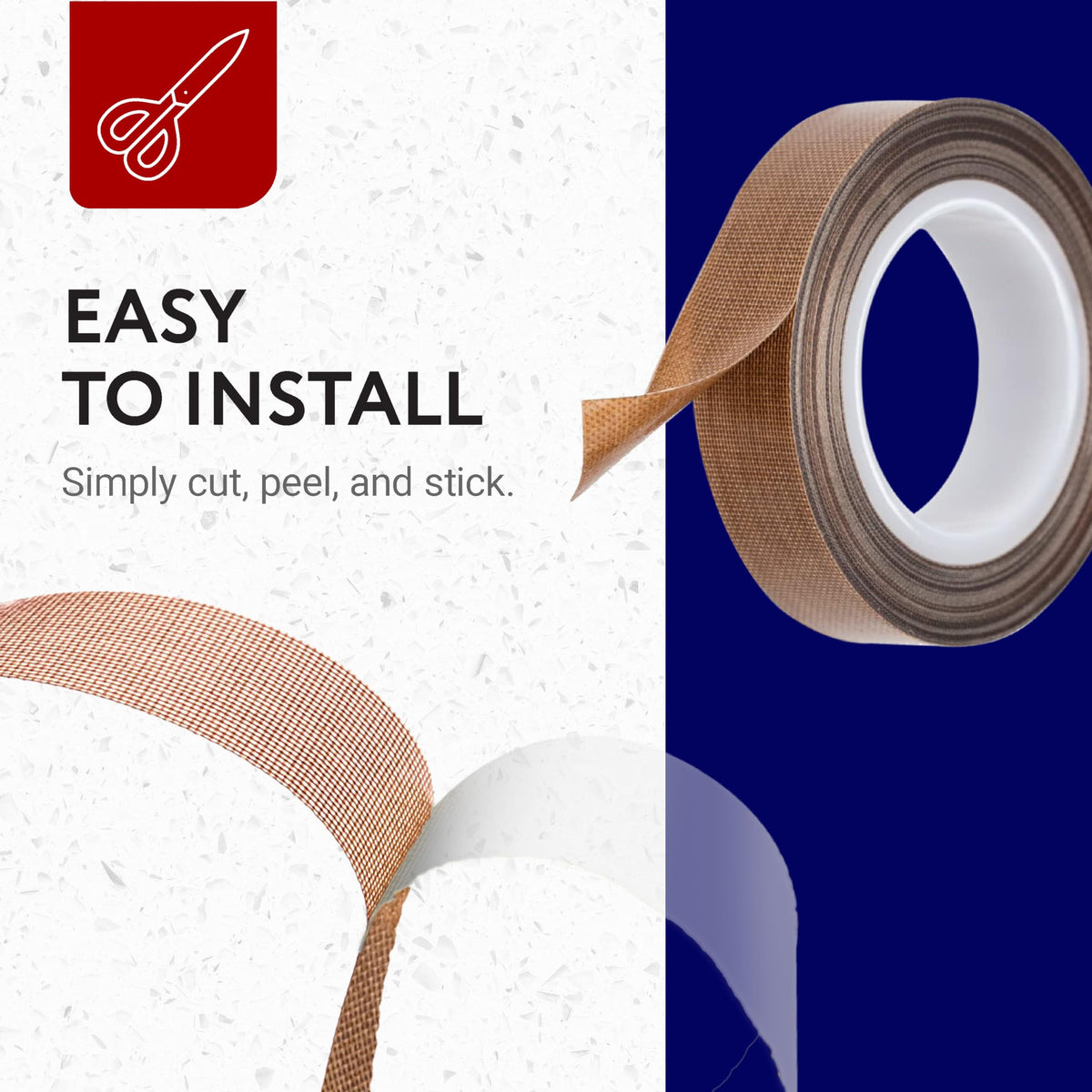 Impresa PTFE Teflon Heat Seal Tape - Replaces Strips & Vacuum Seal Tape - Barrier & Vac-Pack Heat Strip Replacement - Fits Impulse & Vacuum Models - 1/2 in x 30 Ft, 1 Piece
