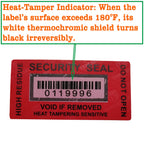 200pcs Tamper Proof Stickers Seals Labels (Matte Red, 1" X 2") Matte Red 2 1" X 2" 200