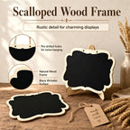12 Pack Mini Chalkboard Signs with Stand, Wooden Hanging Blackboard Labels, Small Chalkboard Food Labels for Party Buffet, Wedding Table Numbers, Place Cards, Dessert Display, Message Board.
