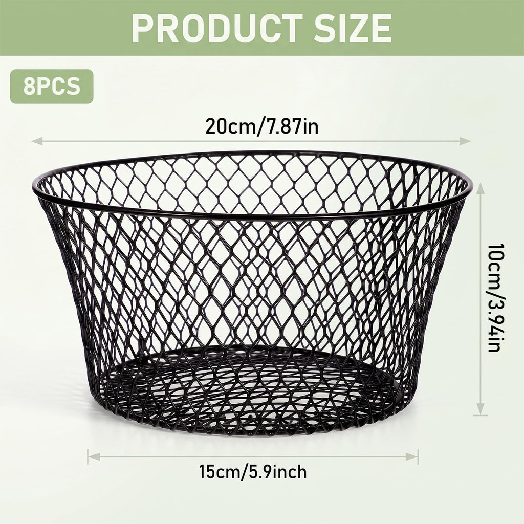 8 Pcs Metal Wire Baskets for Kitchen Storage