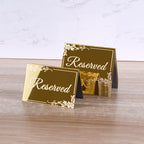 KAITELA Gold Acrylic Reserved Table Signs 6" x 4" Double Sided, Pack of 10
