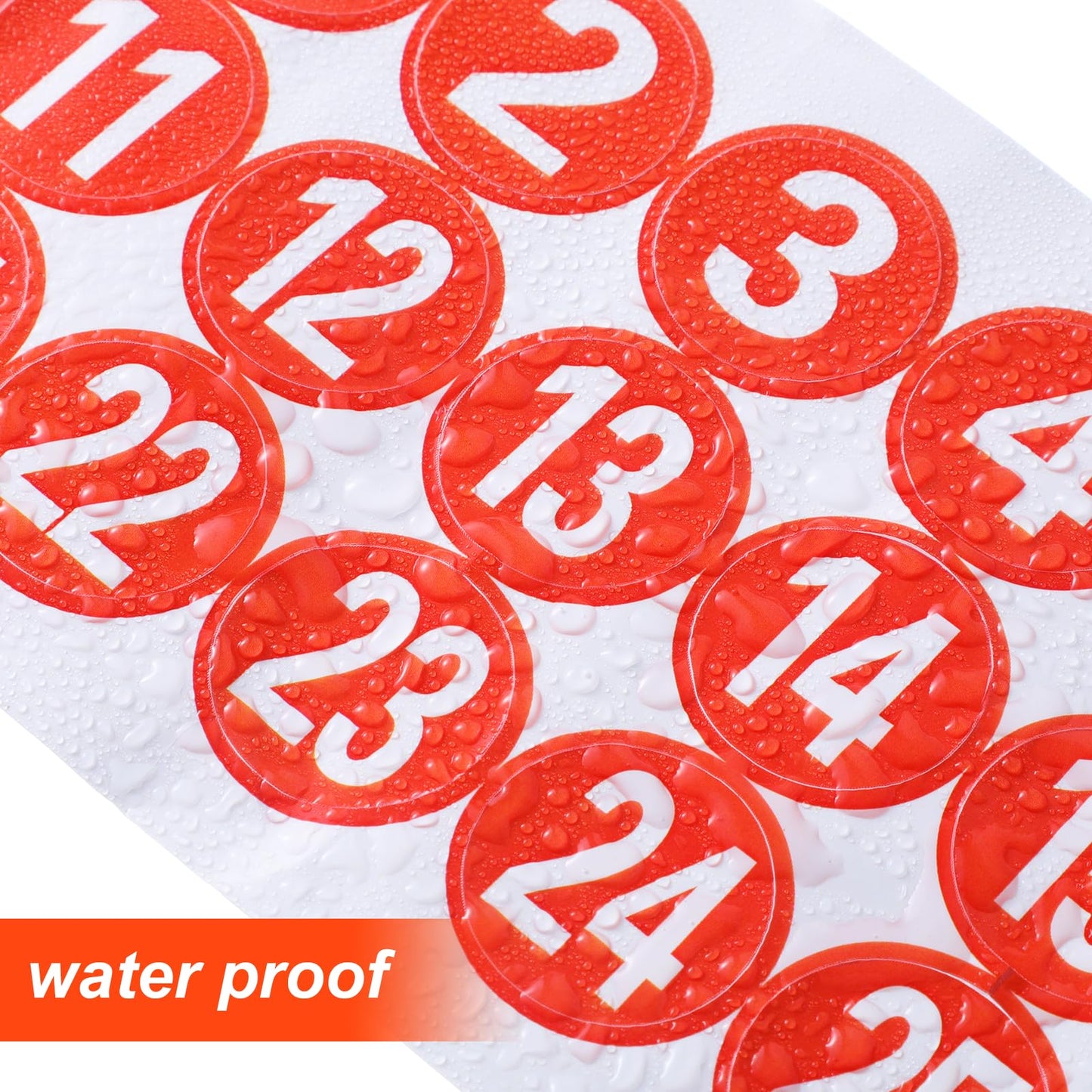 Circle Vinyl Number Stickers 1-30, 1 Inch Consecutive Number Labels Stickers Self-Adhesive Stickers Anti-Fading Waterproof Label Decals for Inventory, Storage, Home and Office Organizing(Red)