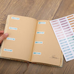 Set of 480 silver foiled day of the week stickers for planners, featuring Monday to Sunday date covers and decorative labels.