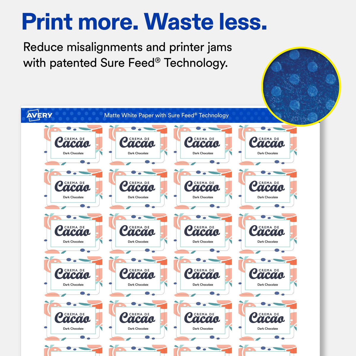 Avery® Matte White Rectangle Labels, 1" x 1.5", 800 Total 800 labels
