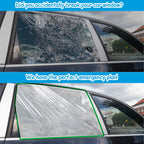 Pangda 31.5 x 47.24 inches Broken Window Cover with Nano Double-Sided Tape, Pre-Cut Transparent PVC Car Window Covering Film, Temporary Car Glass Fix Kit for Broken Glass Replacement Protection