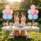 4 Sets Gender Reveal Balloons Stand Kit for Table Pink Blue