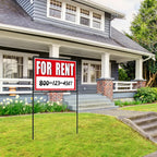 For Rent Signs with Stakes, Double-Sided Printing, For Rent Yard Signs, For Rent Sign with Stand,(3 Pack)