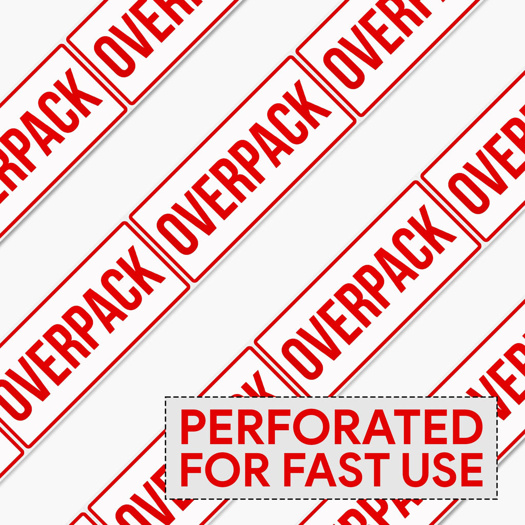 500pcs Overpack Stickers for Shipping Receiving