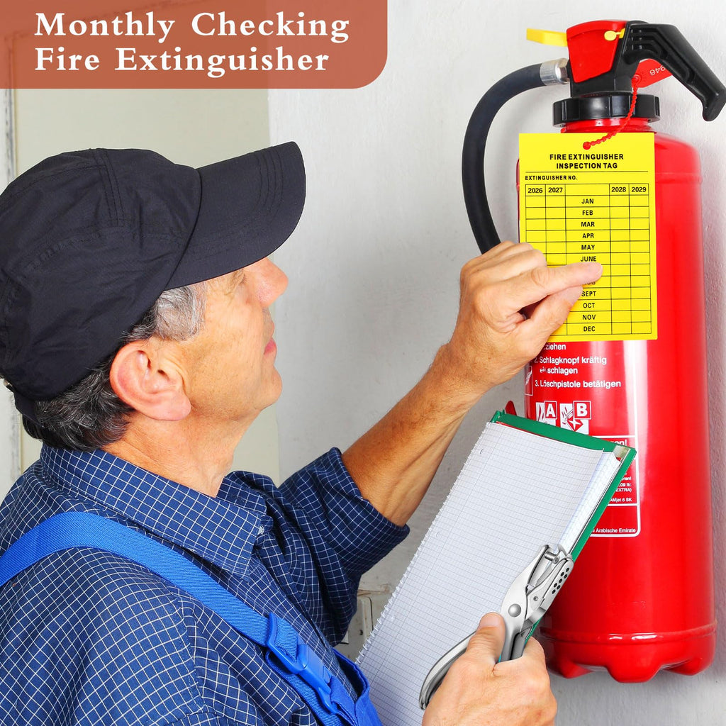 Chunful 151 Pieces Fire Extinguisher Inspection Tags Set