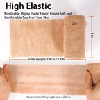 24 Pack Self Adherent Cohesive Bandage Wrap, 4” x 5 Yards Stretch Non Woven Self Adhesive Tape - Skin Colour Athletic Elastic Bandage for First Aid Medical, Sports, Ankle, Wrist Sprains Brown 4 Inch