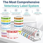 Blank Veterinary Syringe Labels — Write-On Labels for Custom Drug Identification – Roll of 500 | Safe Vet White
