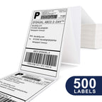 POLONO 4x6 Thermal Labels Fanfold, 500 Shipping Labels for Label Printer