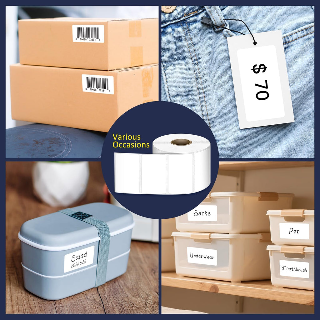 LLIKED 2.25" x 1.25" Direct Thermal Labels, 1000 Barcode Address Labels 2.25"x1.25"-1 Roll