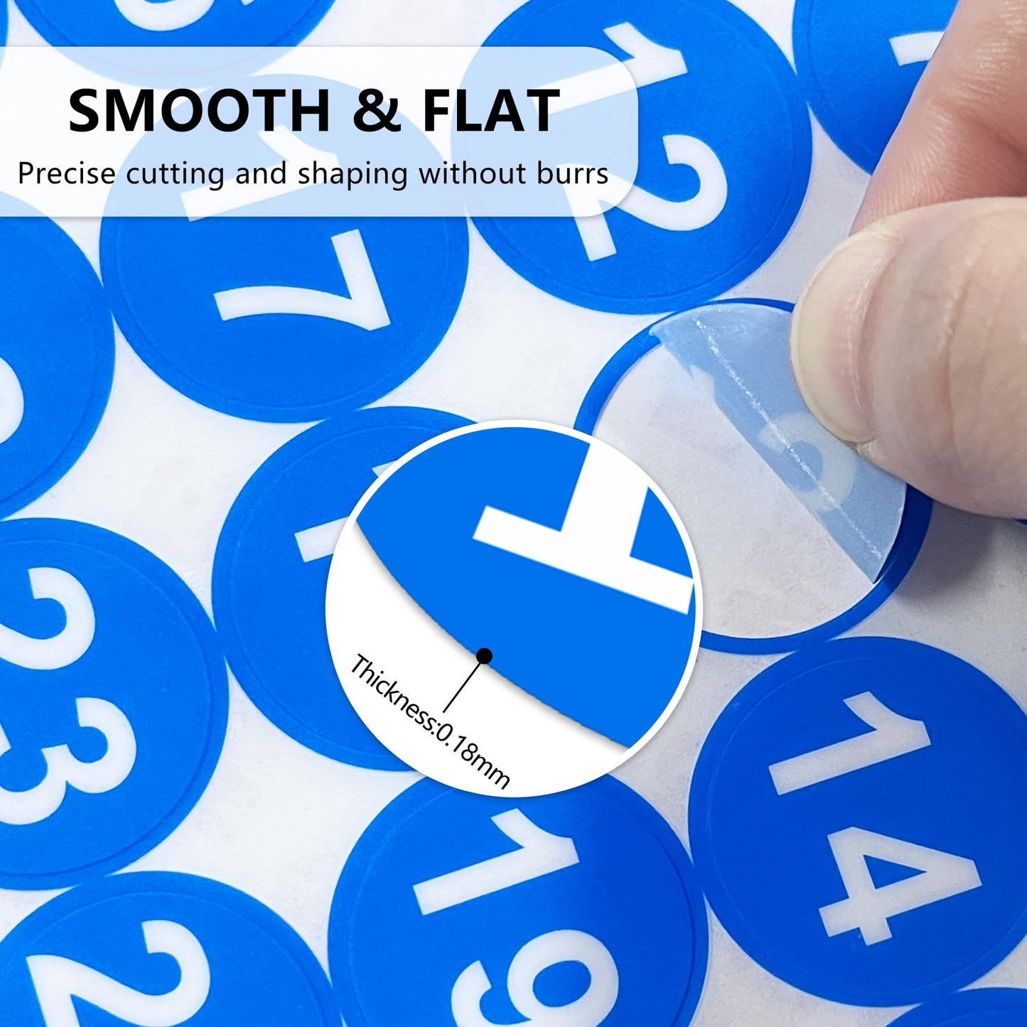 1-25 Consecutive Number Stickers, Small Round Vinyl Number Stickers, Self-Adhesive Anti-Fading Waterproof Label Decals 1 inch for Inventory Storage, Home and Office Classification(Blue) Blue1-25 1IN