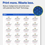 Avery® Matte White Rectangle Labels, 1.25" x 1.75", 1600 Total 1,600 labels