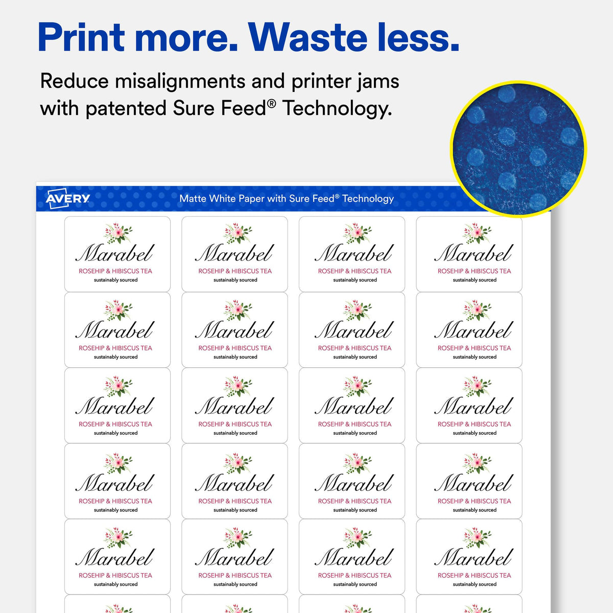 Avery® Matte White Rectangle Labels, 1.25" x 1.75", 1600 Total 1,600 labels