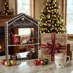 Christmas Gingerbread House Hot Cocoa Bar Wooden Storage Box