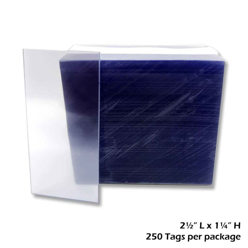 1.25x2.5" Clear Plastic Tags, Shelf Label Holders - 2000 Pack 2.5" x 1.25"