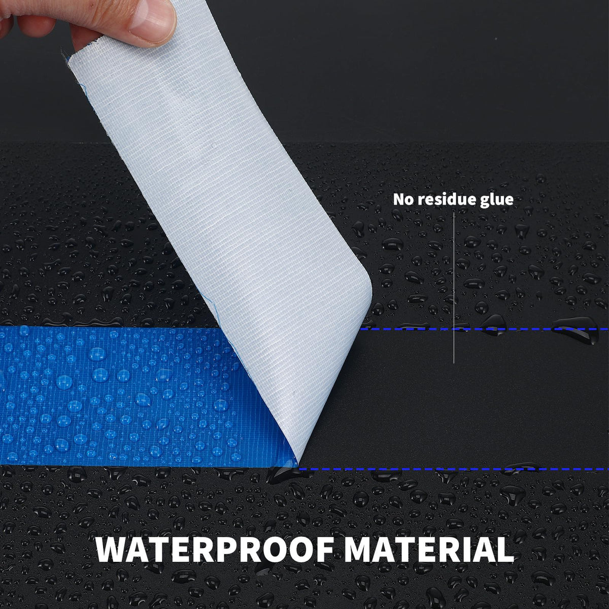 DOITOOL Single Sided Carpet Seam Tape, Strong Adhesive Cloth Duct Tape Waterproof and Tear By Hand, 2 in x 33 ft Carpet Edge Binding Tape Outdoor Carpet Joining Tape (Blue)