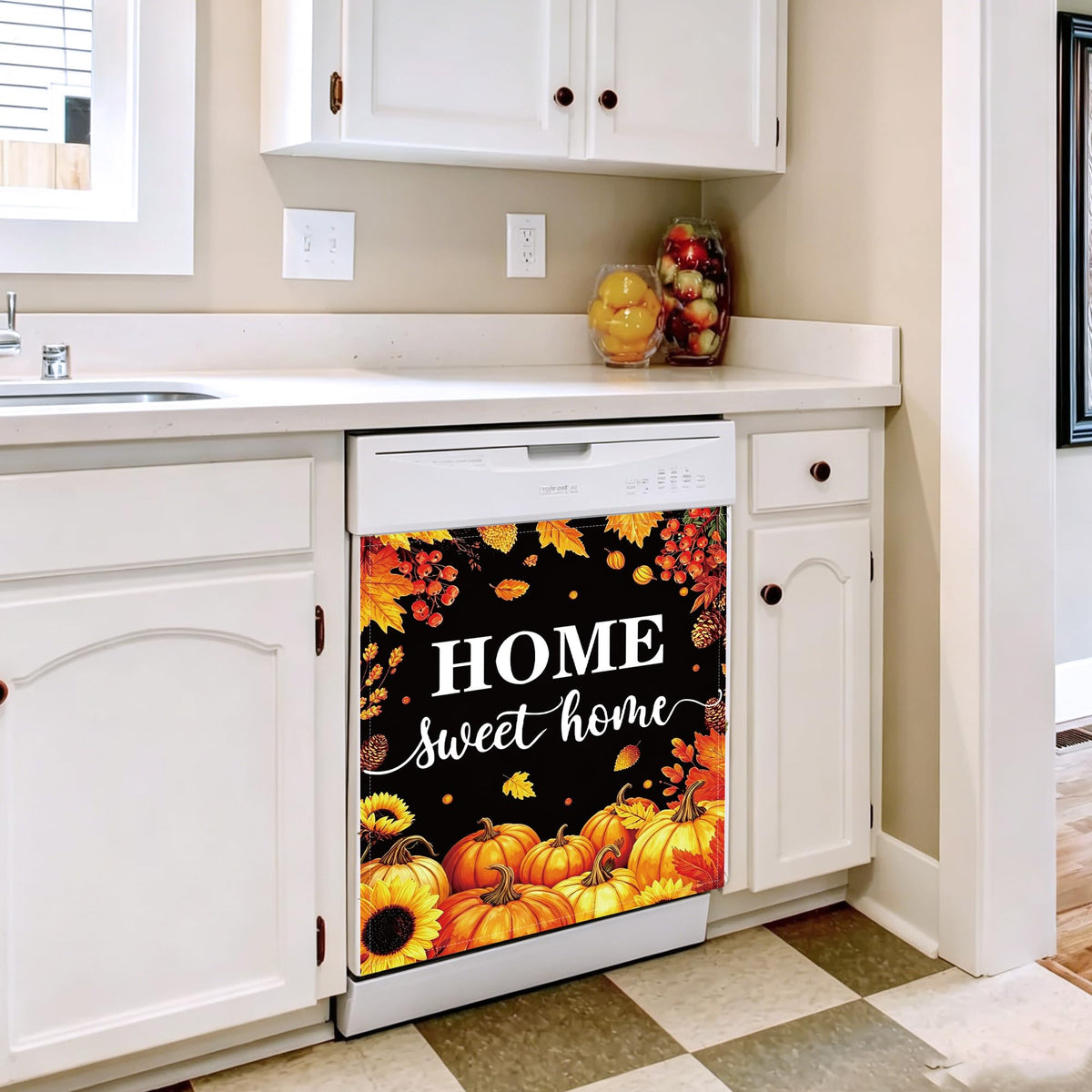 Fall Dishwasher Magnet Cover Pumpkin
